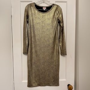 Lularoe gold party dress. Size xs Christmas/ New Years Eve dress